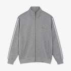 17244 KevinSi Zip Sweat Cardigan - Mid Grey Melange