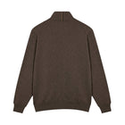 17244 KevinSi Zip Sweat Cardigan - Brown Coffee