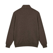 17244 KevinSi Zip Sweat Cardigan - Brown Coffee