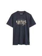 PabloSi Front Print + - Mid Blue Melange