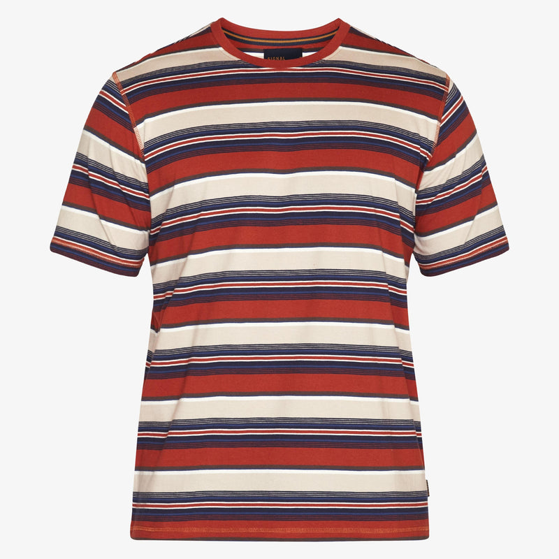 SiPaw Striped Tee - Red Henna