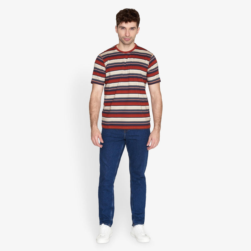SiPaw Striped Tee - Red Henna